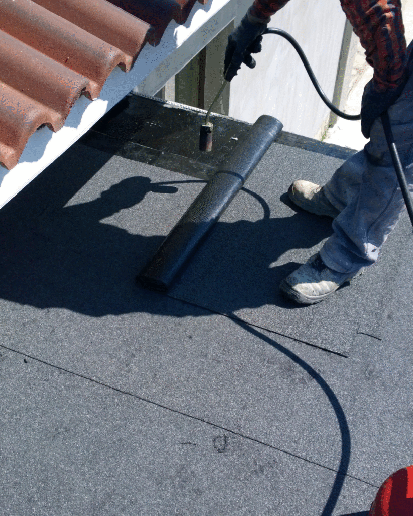 Torch-on membrane roofs