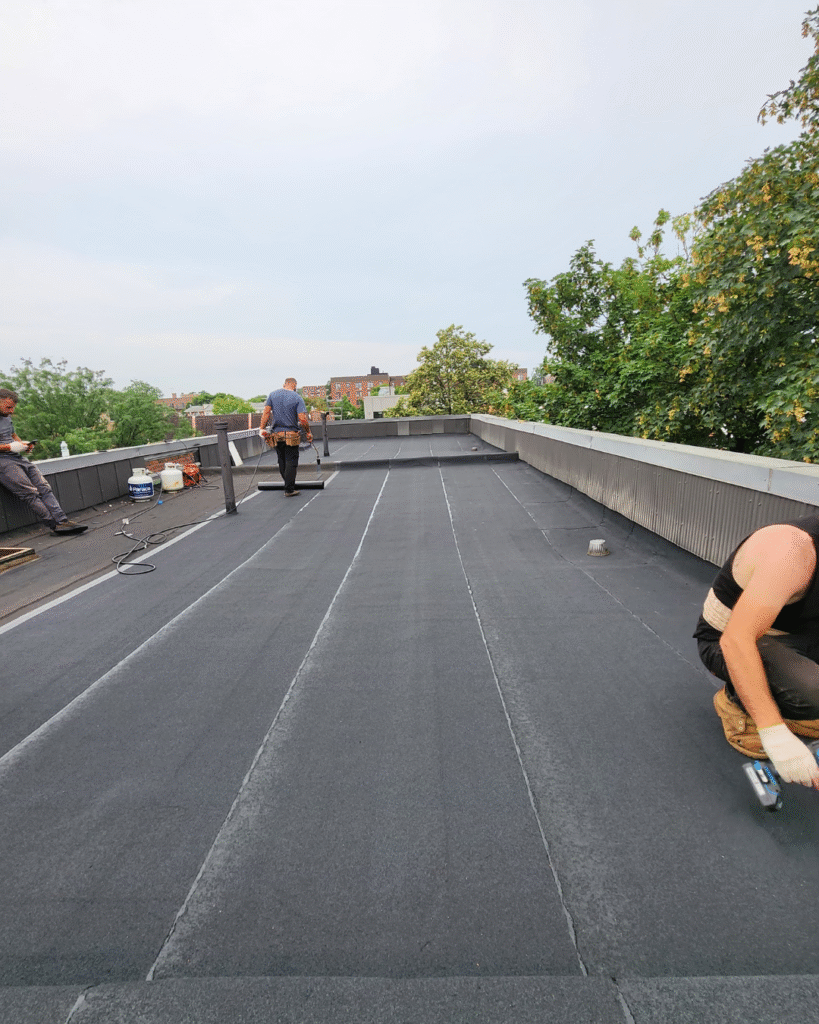 Flat roof repairs and ventilation